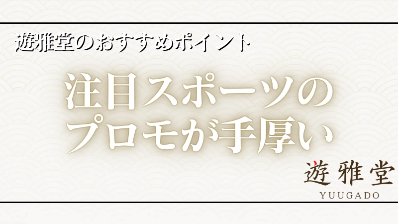 オンラインカジノ 優雅堂 おすすめポイント②