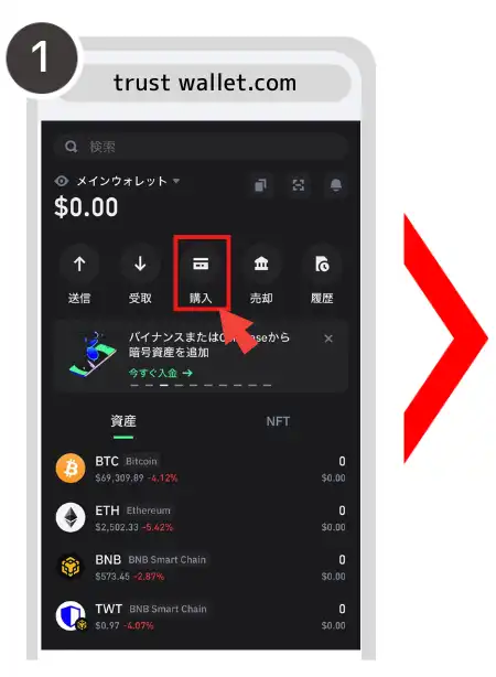 トラストウォレット　購入