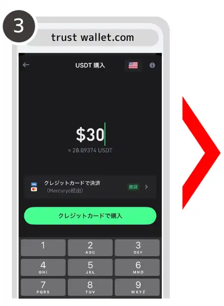トラストウォレット　購入